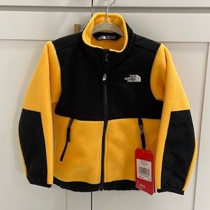 The north face toddler Denali  jacket 3T yellow NWT